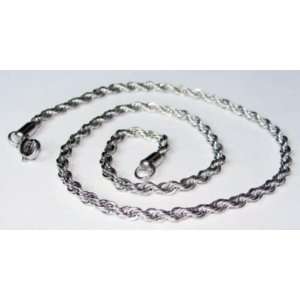  16 Stainless Steel 4mm Rope Chain Necklace Everything 