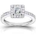 14k White Gold 3/4ct TDW Diamond Halo Engagement Ring (H I, I1 I2 
