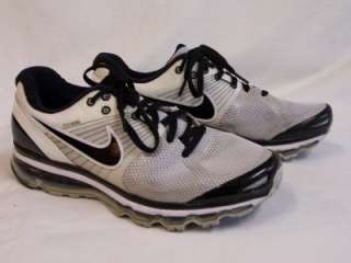 NIKE AIR MAX FLYWIRE MENS SZ 11.5 RUNNING ATHLETIC SHOES WHITE/BLACK 