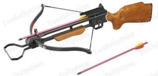 150lbs Pre Strung Wood Hunting Crossbow 8 Bolt Archery  
