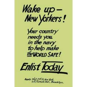   make the world safe Enlist today 16X24 Canvas Giclee
