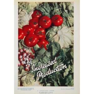  1935 Vegetables Tomato Lettuce Radish Color Print NICE 