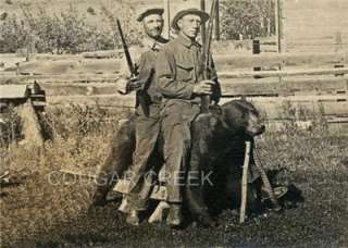 BEAR HUNTERS 1919 NEW PINE CREEK OREGON HUNTING PHOTO  