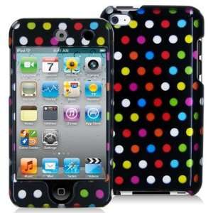 APPLE IPOD TOUCH 4 Branded PREMIUM PROTECTOR CASE   COLORFUL DOTS ON 