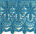 Yards. Teal, Venise Lace. 3 3/8 Inches Wide. 9 Cm. Ribbon, Trim