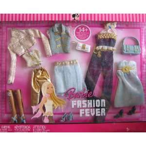  Barbi Fashion Fever Fashions 14+ Pieces   Gold & Blue 