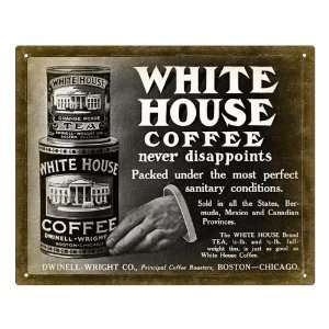  Coffee can white house brand sign / kitchen wall decor art 