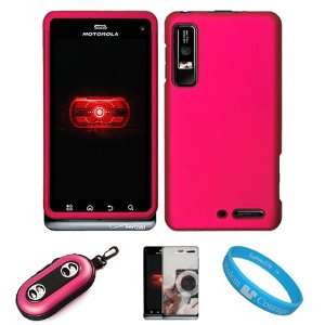   Smartphone + Mirror Screen Protector + Pink Portable Carrying Case