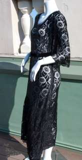 GORGEOUS Antique Edwardian WWI Lace FLAPPER Dress, ART DECO 1920s 