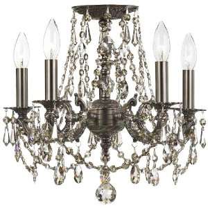  Crystorama Regis Crystal and Pewter Ceiling Light