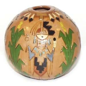 Navajo Pine Pitch Pottery ~ 3.25 x 3.5 Inch 