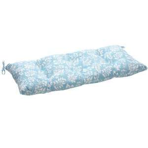  44 Eco Friendly Blue and White Floral Outdoor Tufted 