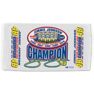   Jimmie Johnson 2010 Sprint Cup Champion Sport Towel