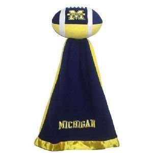 Michigan Wolverines Plush NCAA Football with Attached Security Blanket 