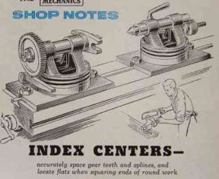 Milling Machine INDEXING CENTERS HowTo build PLANS  