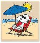 peanuts snoopy rubber stamp i1092 at the beach summer ocean