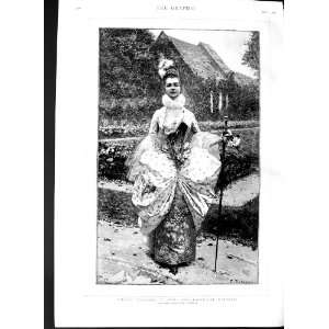   1891 Petite Marquise Siecle Costume Watteau Woman Lady