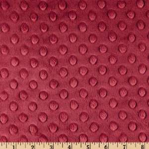  60 Wide Minky Dimple Dot Burgundy Fabric By The Yard 