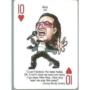 BONO   U2   Oddball ROCK & ROLL Playing Card