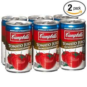 Campbells Tomato Juice, 6 Count, 5.5 Ounce Cans (Pack of 2)  