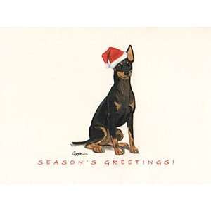  Toy Manchester Terrier in Santa Hat Boxed Christmas 