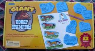 SET OF 12 GIANT HORSE STAMPERS,BY LAKESHORE NEW SEALED  