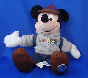   backpack camper Mickey Mouse 9 Disneyland plush figure 2003  