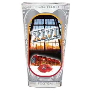   Super Bowl XLVI 46 Football Indianapolis Beer Soda Pint Drinking Glass