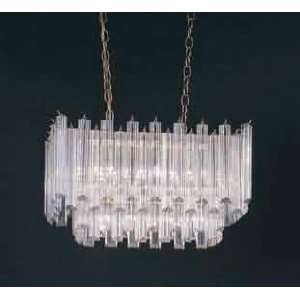   348BR Brass Luna 10 Light 2 Tier Chandelier from the Luna Collection