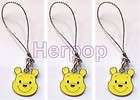 50 pcs winnie the pooh head metal cell phone 