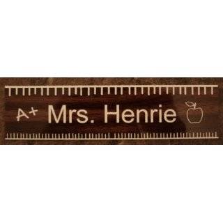 Teacher Office Desk Name Plate or Door Sign   Laser Engraved Signage 