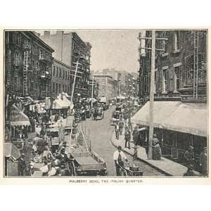  1893 Print Mulberry Bend Italian Quarter New York City 