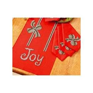  Joy Stamped Cross Stitch Table Runner with 4 FREE Napkins 