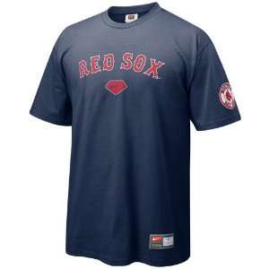Boston Red Sox Nike Youth Team Navy Practice Short Sleeve  