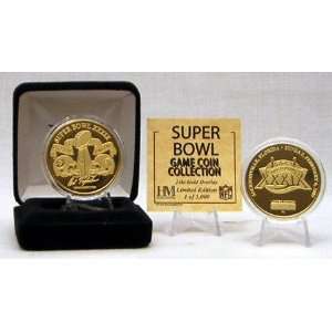   Bowl XXXIX Steelers vs. Falcons 24KT Gold Flip Coin