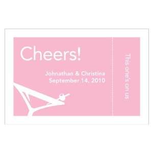  Martini Themed Drink Ticket   Small   Pink Mist Kitchen 