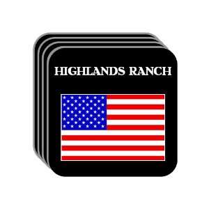  US Flag   Highlands Ranch, Colorado (CO) Set of 4 Mini 