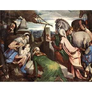   , painting name The Three Magi, By Bassano Jacopo 