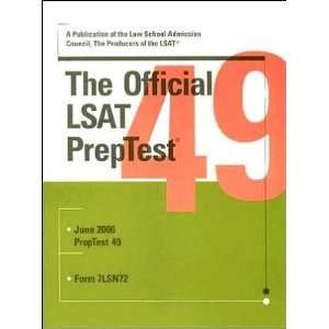   PrepTest 49 (text only) by Law School Admission Council  N/A  Books