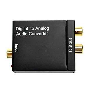 New Digital Coax Coaxial Toslink to Analog RCA L/R Audio Converter Box 