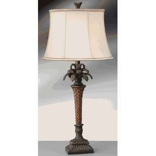  Complements 10779CBW Cayman Bronze Leather Table Lamp 
