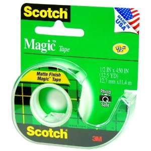 Scotch® Magic(TM) Tape 104, 1/2 inch x 450 Inches Office 