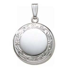  Sterling Silver Round Picture Locket Jewelry