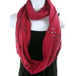   Studded Loop Infinity Ring Fashion Scarf Accessory