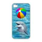 3D Apple iPhone4 Protective Skin Hard Case Back Cover With 3 D Dolphin 
