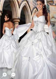 New Stock White Halter Wedding Dress Prom Gown Size6/8/10/12/14/16 