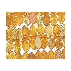  Czech Glass Opa Leaf Drop 5x10mm Beads Arts, Crafts 