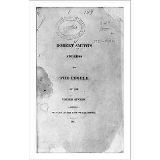   historic print m title page of robert smith address to the people of