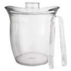 Zak Designs Clear 3 1/2 Quart Flare Ice Bucket with Lid and Tongs