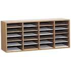 Safco Wood Adjustable Compartment Literature Organizer, 24 